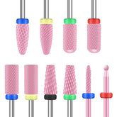 Depvko brocas cerámicas para uñas, set de 10 piezas en estuche, acabado profesional