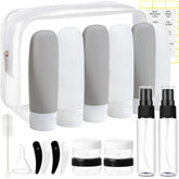DEWSENSI kit botellas viaje 60ml para líquidos, práctico y seguro.