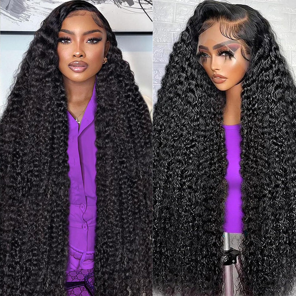 Peluca Dianthe Deep Wave 34'' con frontal de encaje, aspecto natural y versátil.
