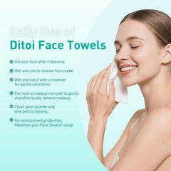 Ditoi Face Towels textura doble lado suave para piel sensible