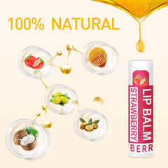 Sabores fresa y sandía del bálsamo labial Dmsky