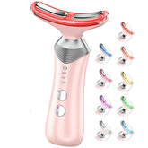 Dopsikn nueve-en-uno con luz roja para rostro y cuello, favorece tono.