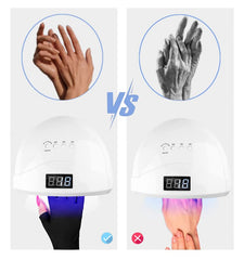 Guantes UV Doubao con elasticidad alta se ajustan sin resbalar durante la manicura.