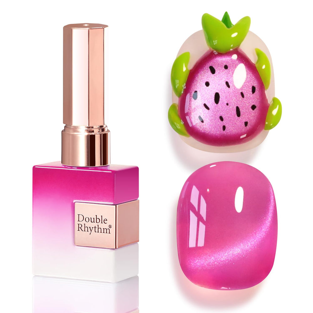 Botella de Double Rhythm esmalte gel ojo gato para acabado brillante