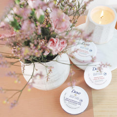 Conjunto de 6 cremas Dove Body Love, hidratación duradera para piel seca.