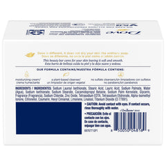Dove Original Bar détail crème hydratante à ¼ pour nourrir la peau.