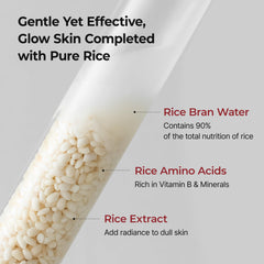 Fermentación de arroz en Dr.Melaxin Peel Shot Glow Rice Toner, nutrientes para la piel.