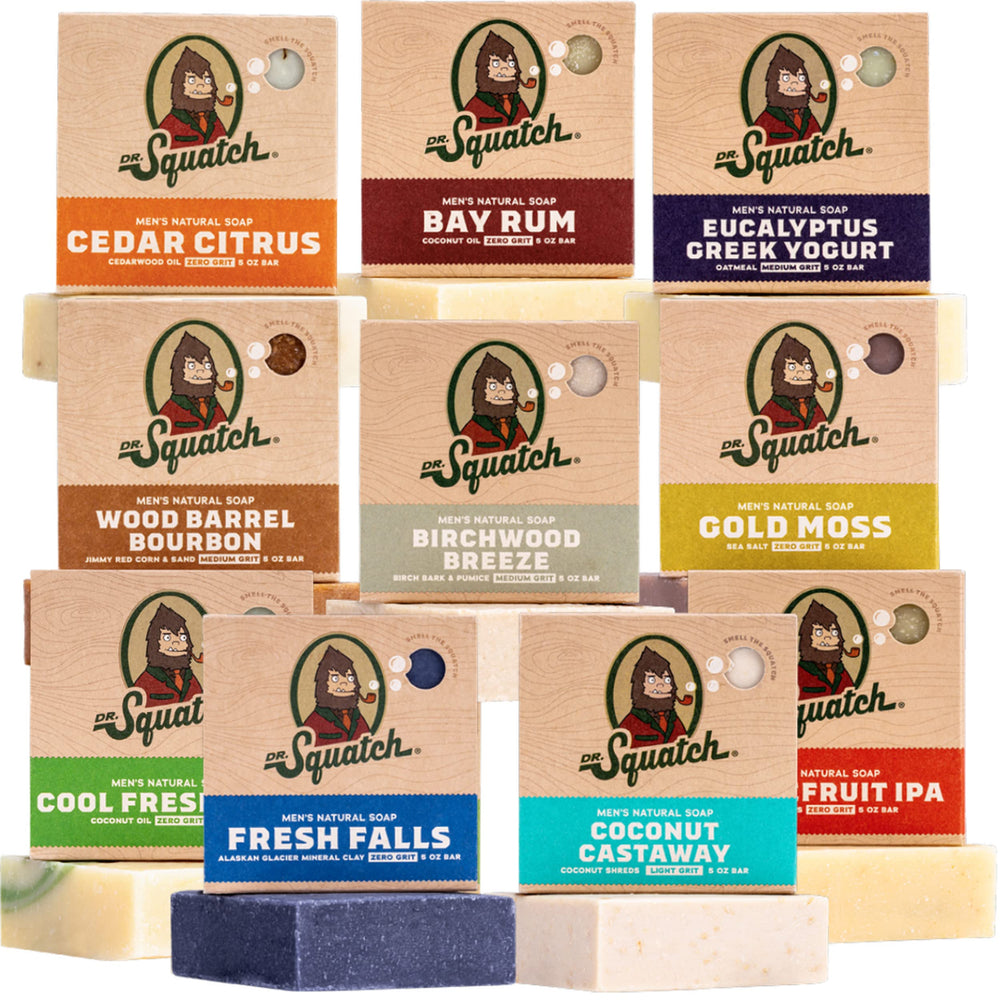 Dr. Squatch Birchwood Breeze, barra natural para ducha; aroma vigorizante para despertar los sentidos.