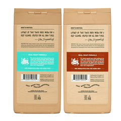 Dr. Squatch gel de ducha Coco Castaway, etiqueta destacando ingredientes naturales