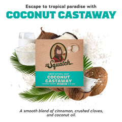 Dr. Squatch Wood Barrel Bourbon en barra, aroma intenso para una ducha revitalizante