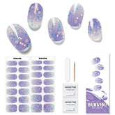 DUKASOU set de láminas gel uñas 28 piezas con acabado duradero y brillo.