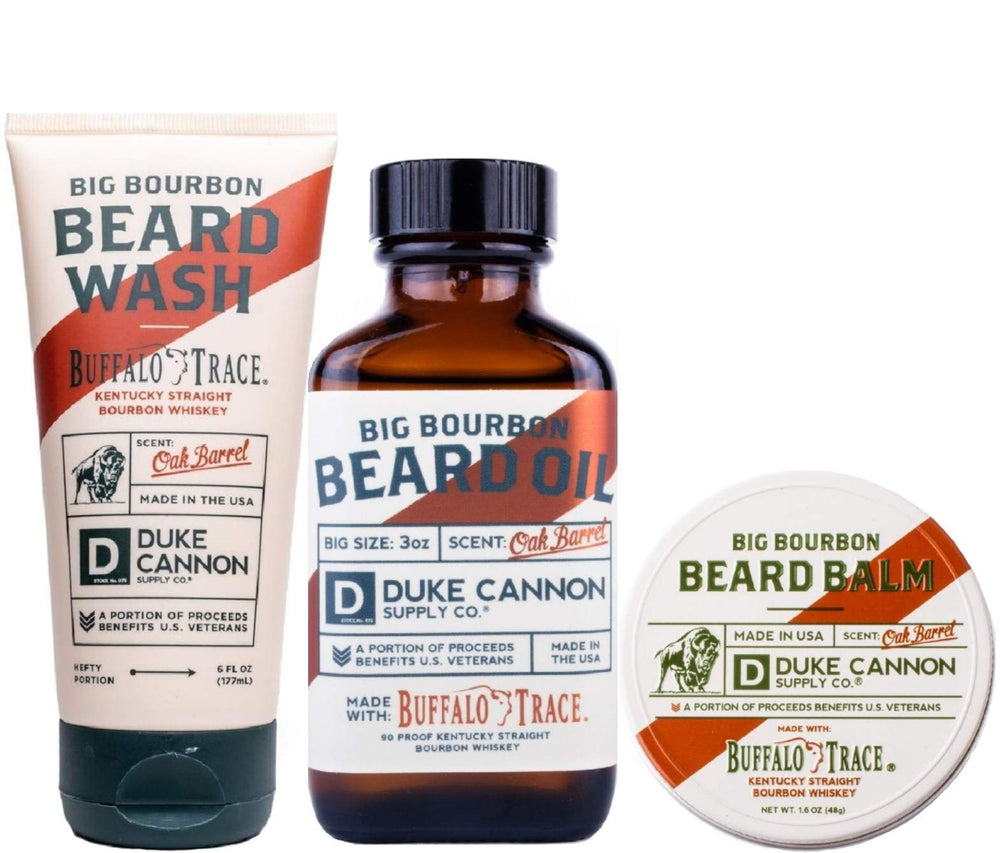 Duke Cannon Big Bourbon Barba lavado: limpieza suave para barba y piel.