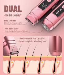 Dynooper Bikini Trimmer con pantalla luminosa para control sencillo.