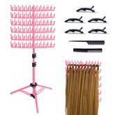 Eastdone rack para trenzas con 144 ganchos para organización de extensiones