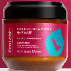 ECOLCHIPRO mascarilla de colágeno, envase 550 ml, repara cabello dañado.