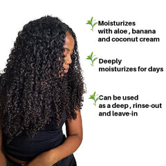 Ecoslay Banana Cream textura brillante que deja cabello suave y manejable