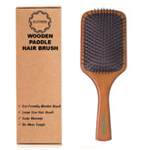 ECOTREES cepillo-pala-madera facilita desenredar suavemente el cabello.