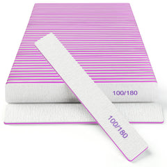 Lima de uñas Ekrnlyi doble cara 100/180 para uñas naturales y acrílicas, refinando con precisión.