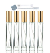 Atomizador dorado Elfenstall 10 ml, compacto y seguro para viaje.