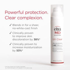 EltaMD UV Clear aplicación sin residuo, aplicación suave sobre la piel