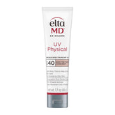 EltaMD UV Physical Rosy Tint SPF 40, envase frontal, protector mineral ligero para piel mixta.