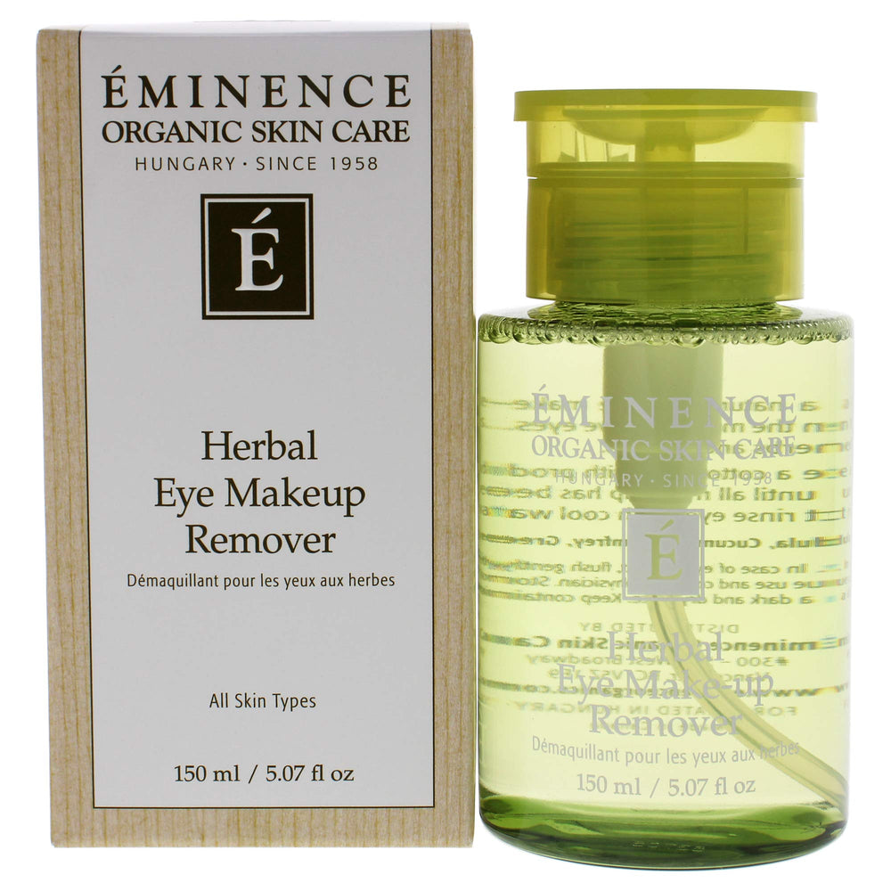 Éminence démaquillant yeux aux herbes – bouteille, apaise les yeux sensibles.