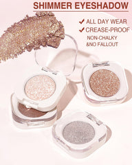 Enfuntins Glitter Eyeshadow Single: fórmula a prueba de pliegues para color estable.