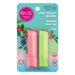 Bálsamo labial EOS Sunset Sips Melón Mai Tai para labios suaves todo el día.