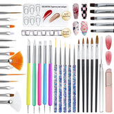 Pinceles ESUOHYM set para uñas, ideales para diseños completos.