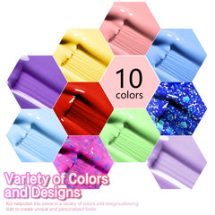 ETYJO colección de 10 colores para uñas infantiles.