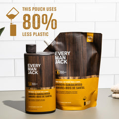Every Man Jack Amber Sandalwood espuma cremosa deja piel suave