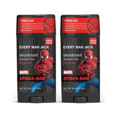 Desodorante Every Man Jack Spider-Man, vista frontal, frescura duradera