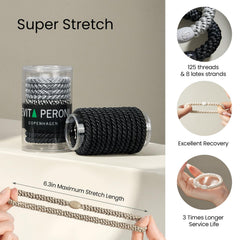 EVITA PERONI gomas para cabello grueso, árbar sombra, mayor elasticidad sin dañarlos