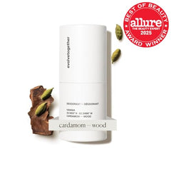 Desodorante evolvetogether fragancia Vetiver Cedro, aplicación limpia sin manchas