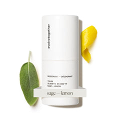 Desodorante evolvetogether en empaque elegante, fragancia cítrica-herbal para uso diario.