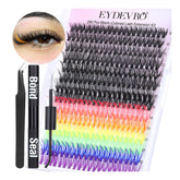 EYDEVRO kit de pestañas coloridas 8-16 mm para looks personalizados