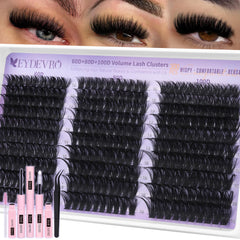 EYDEVRO kit de racimos 60D80D100D para volumen intenso y duradero.