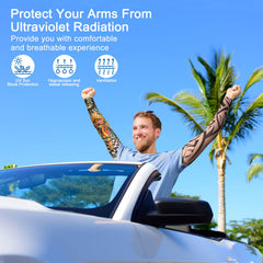 Mangas EZYoutdoor con protección UV para piel fresca al aire libre.