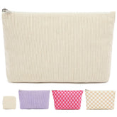 Bolsa Fammart de pana con textura suave para maquillaje y viaje