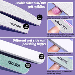 Bloque buffer esponja rectangular Fandamei para pulir uñas acrílicas o naturales