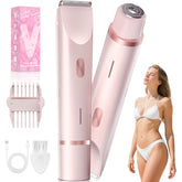 Fanovae Bikini Trimmer, pétalo rosa, suave para piel sensible.