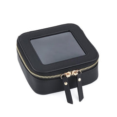FASAOH bolsa transparente con interior visible para ordenar cosméticos en viaje