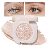 FeiCuiYun paleta de sombras con envase compacto y brillo plateado para maquillaje duradero.