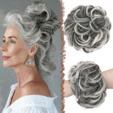 FESHFEN moño desordenado grande con textura natural y volumen