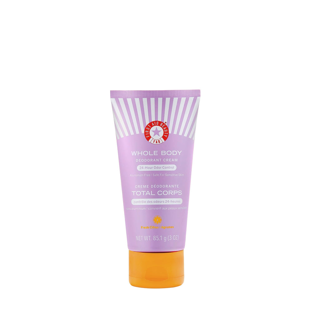 First Aid Beauty Crema Desodorante Todo el Cuerpo en axilas, control suave del olor durante todo el día.
