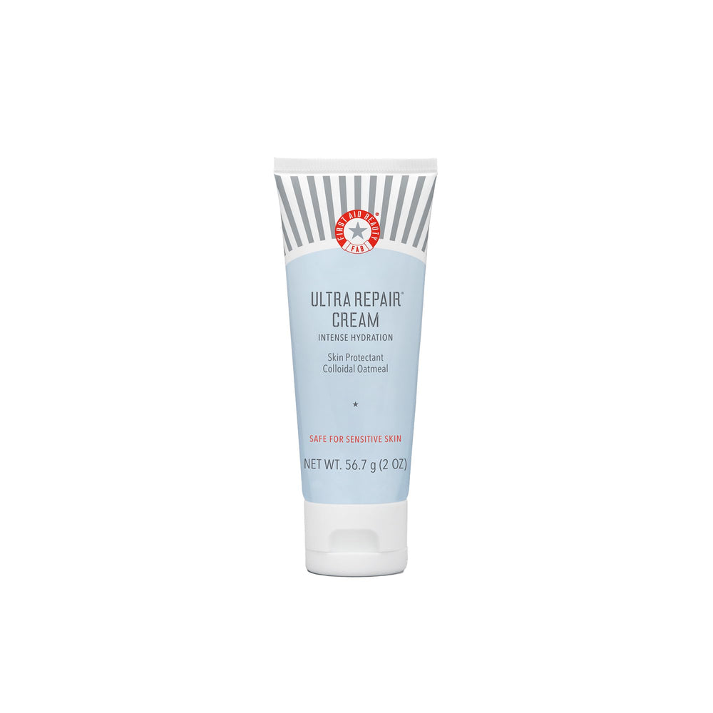 First Aid Beauty Ultra Repair Cream, envase de 2 onzas, hidratación profunda.