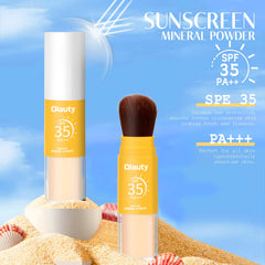 Firstfly brocha para aplicar el polvo SPF 35 con precisión.