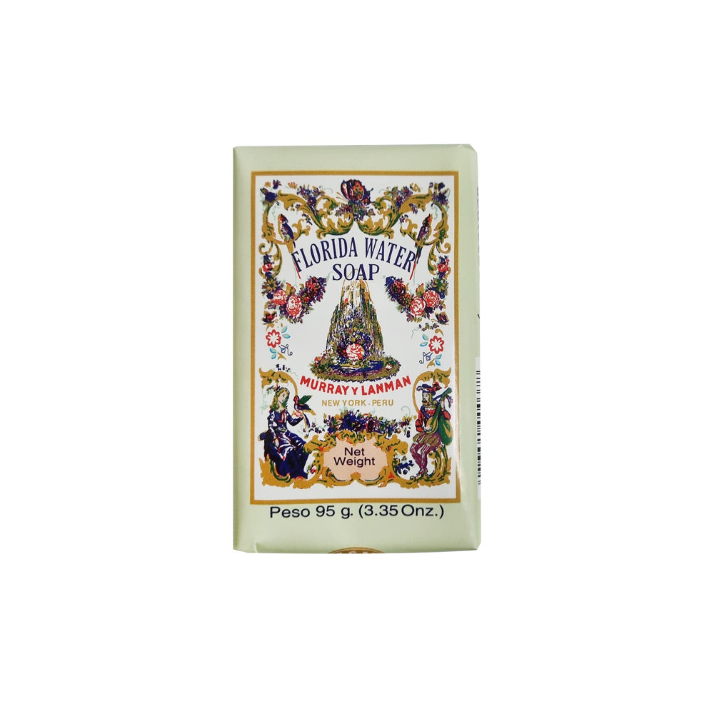 Florida Water barra jabón pack 4, frente, aroma cítrico suave para uso diario.