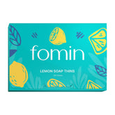 Hojas de jabón FOMIN en papel limón, 100 hojas para higiene rápida en viajes.