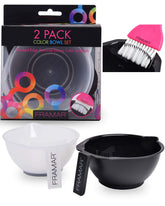 FRAMAR Color Bowl: juego de dos cuencos con limpiador para brochas y base antideslizante.